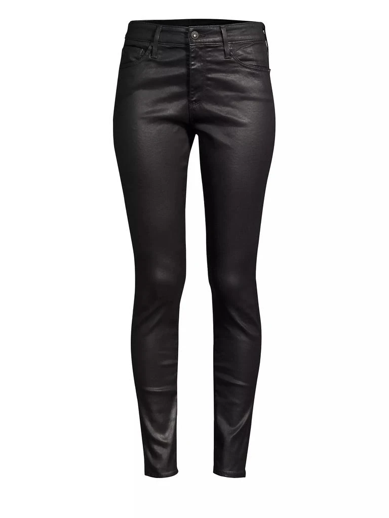 AG Jeans Farrah High-Rise Ankle Faux Leather Skinny Pants 8