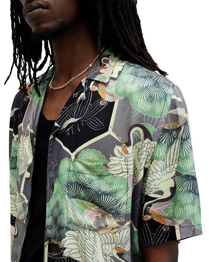 ALL SAINTS Naga Regular Fit Short Sleeve Shirt 5
