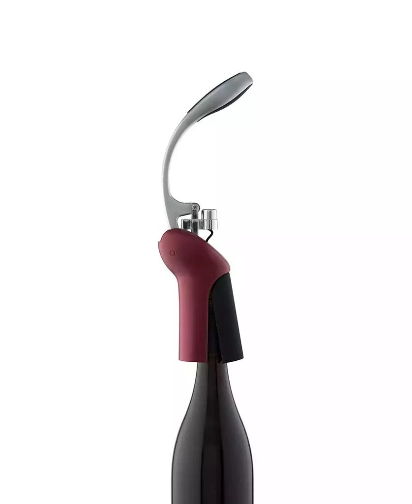 Rabbit Vertical Lever Corkscrew with Foil Cutter, Merlot 2
