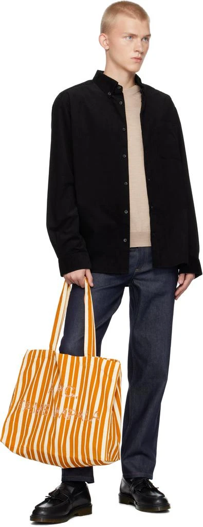 A.P.C. Orange & Off-White Tame Impala Edition Shopping Leash Tote 4