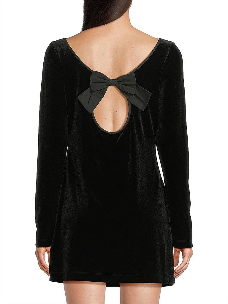 Ciao Lucia Genevieve Back Cut Out Velvet Minidress 5