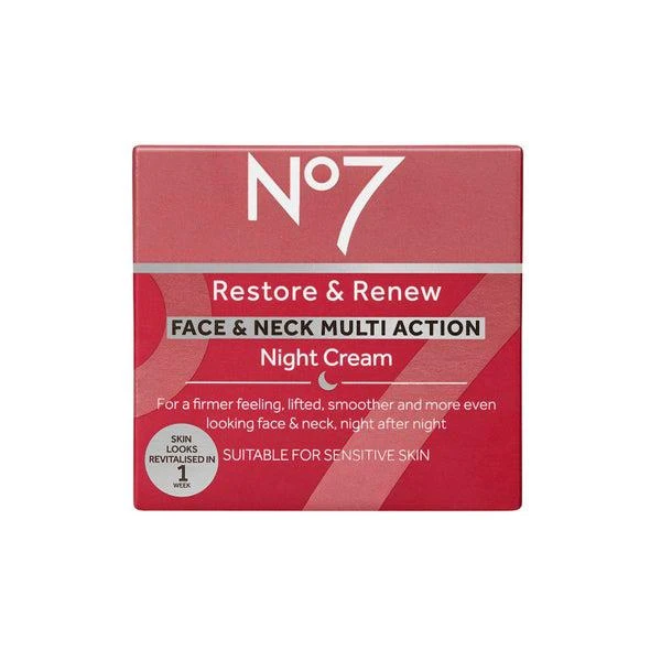 No7 Restore & Renew Multi Action Face & Neck Night Cream 6