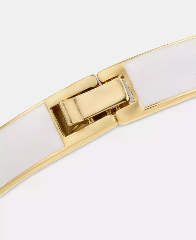 On 34th Gold-Tone White Enamel Bangle Bracelet, Macy
s Exclusive 2