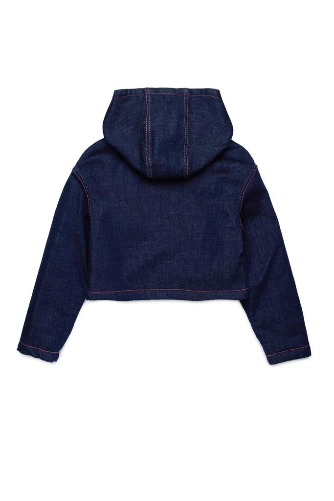 Marni Kids Logo Embroidered Denim Hooded Jacket – On Sale Now with