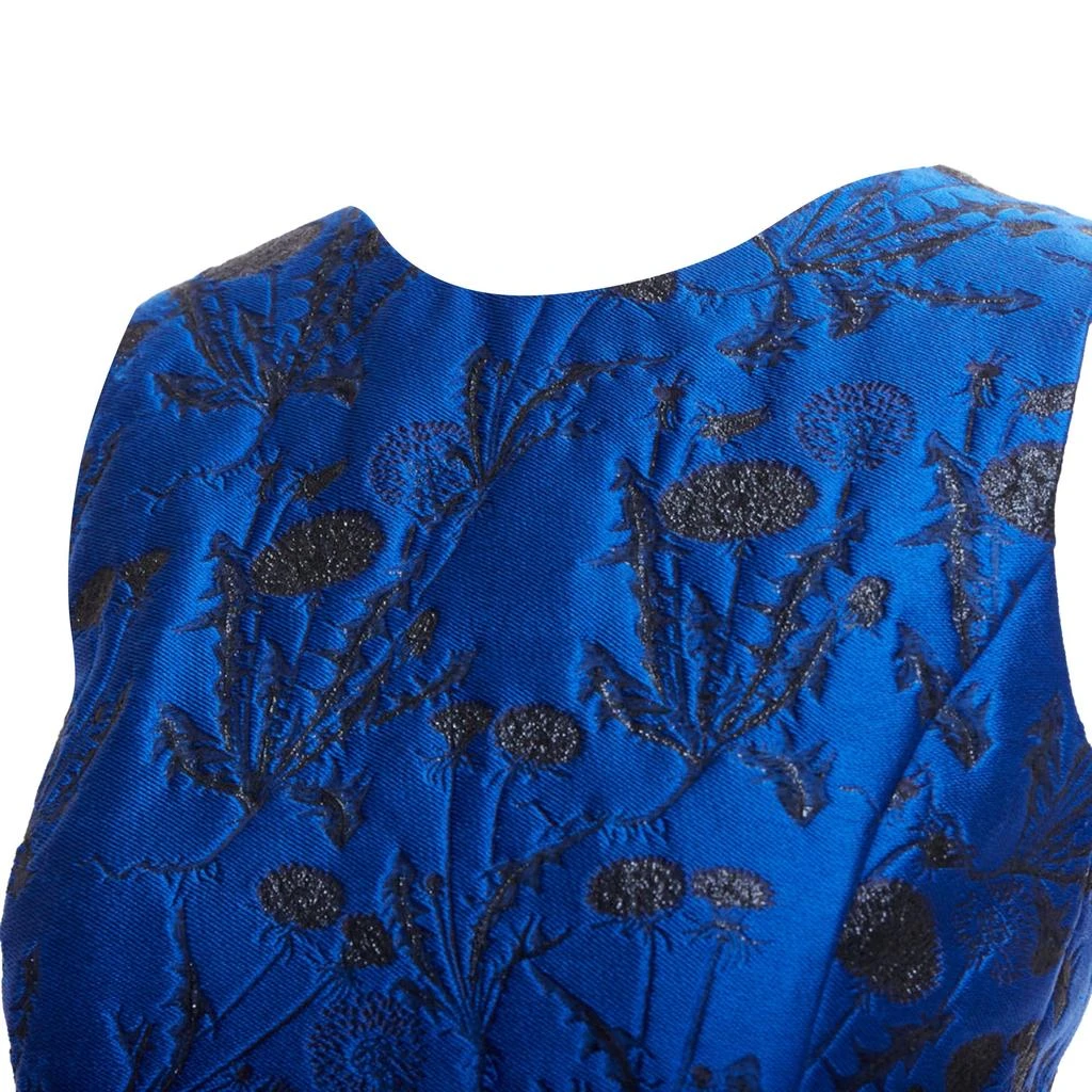 Oscar de la Renta Oscar De La Renta Lurex Floral Cloque Midi Dress 2