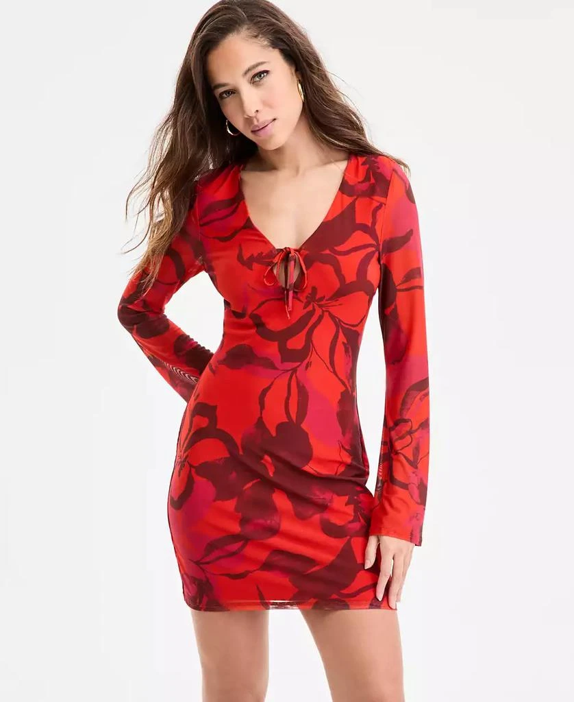 Bar III Women's Printed Mesh Mini Dress, Exclusively at Macy's 3