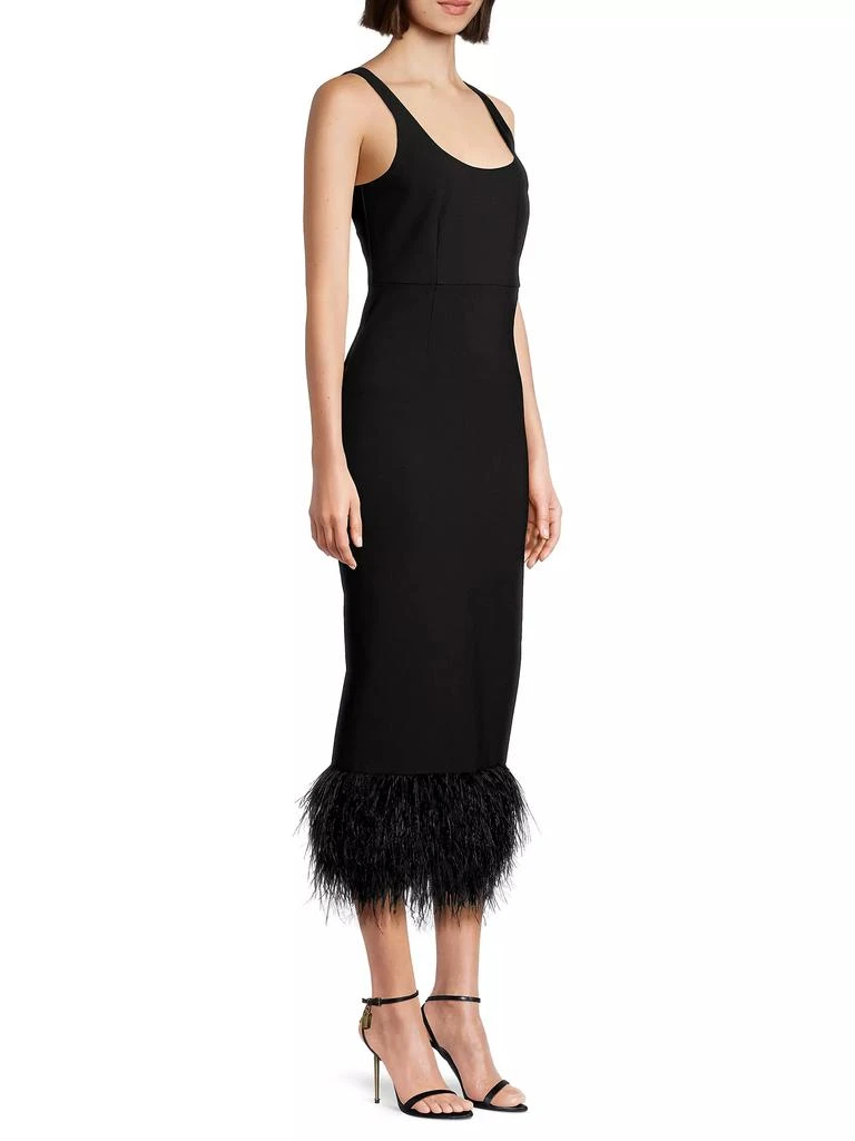 Likely Lida Feather-Trim Sheath Midi-Dress 4