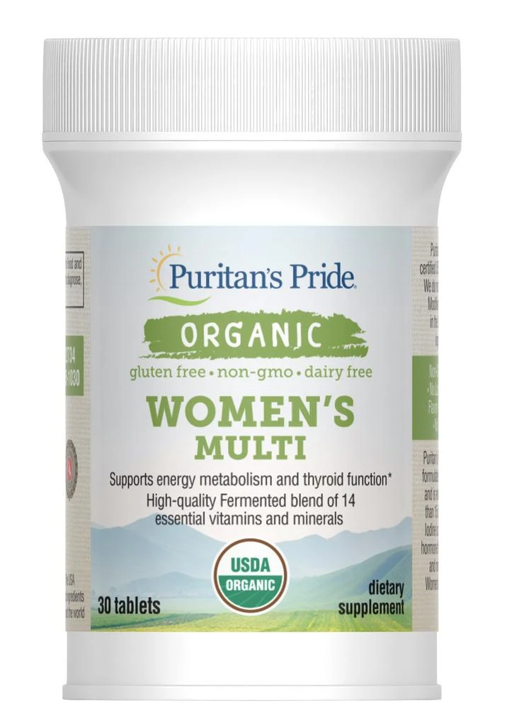 Puritan's Pride Organic Women's Multivitamin 30 Tablets 1