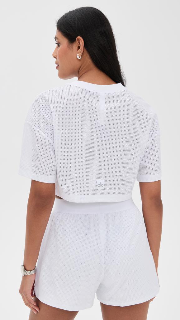Alo Mesh Cropped Mirage Tee