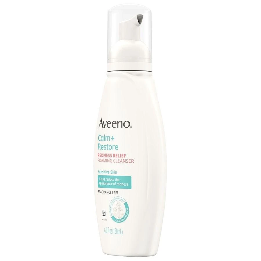 Aveeno Calm + Restore Redness Relief Foaming Facial Cleanser Fragrance Free 6