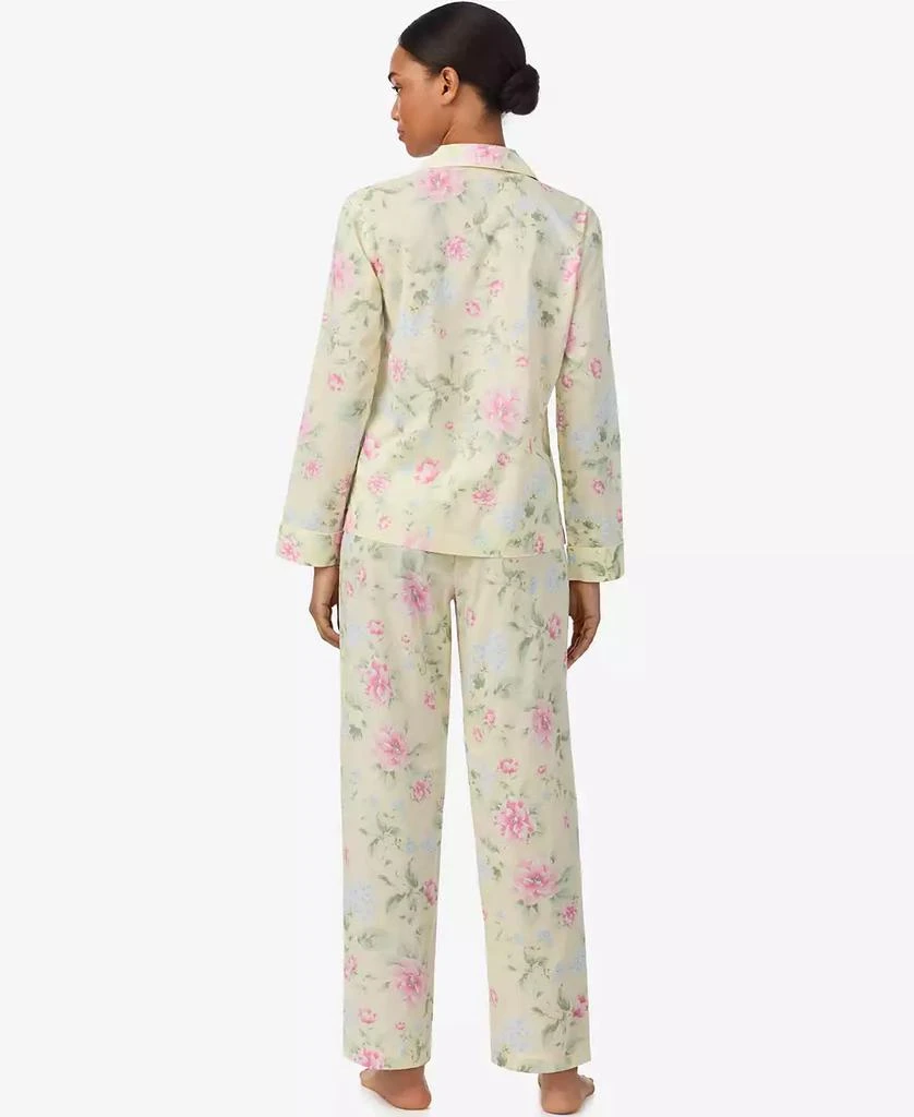 Ralph Lauren Women
s Petite Long Sleeve Notch Collar Pajama Set 3