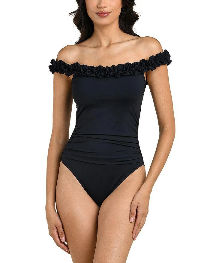 La Blanca Island Goddess Off The Shoulder One Piece Swimsuit