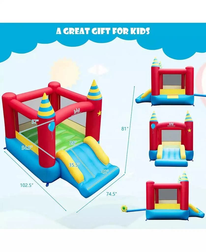 Mecale Inflatable Kids Bounce Castle with 480W Blower 3