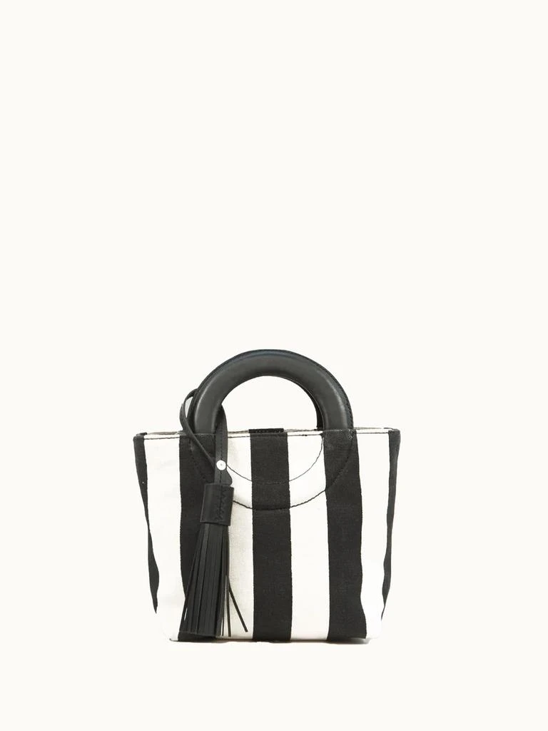 Maison N.H. Paris Women's Oberkampf Petit Tote Bag In Black/white 1