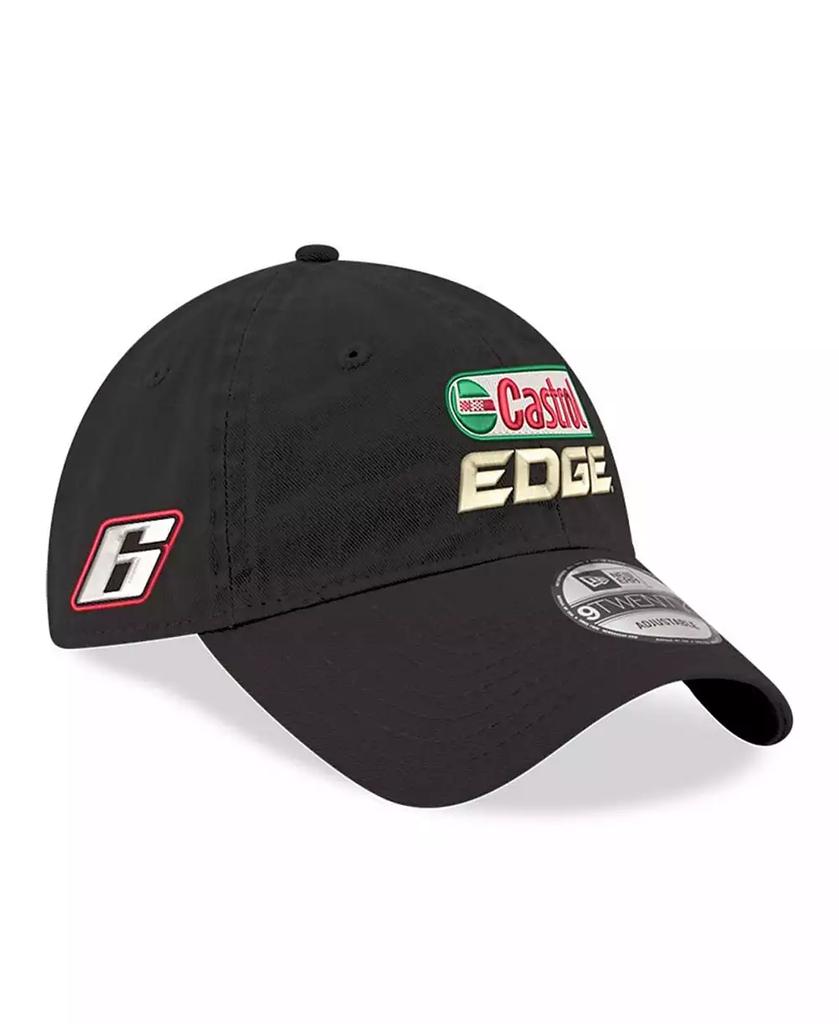 New Era Men's Black Brad Keselowski Castrol Edge Enzyme Washed 9TWENTY Adjustable Hat