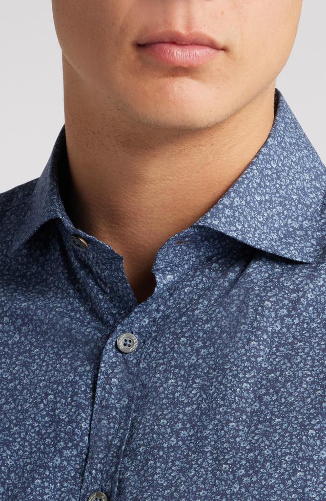 Canali Regular Fit Floral Button-Up Shirt