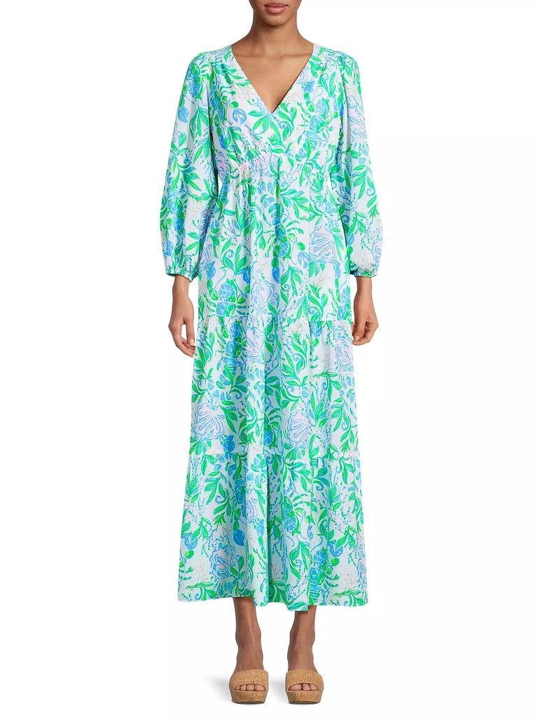 Lilly Pulitzer Deacon Floral V-Neck Maxi Dress 3