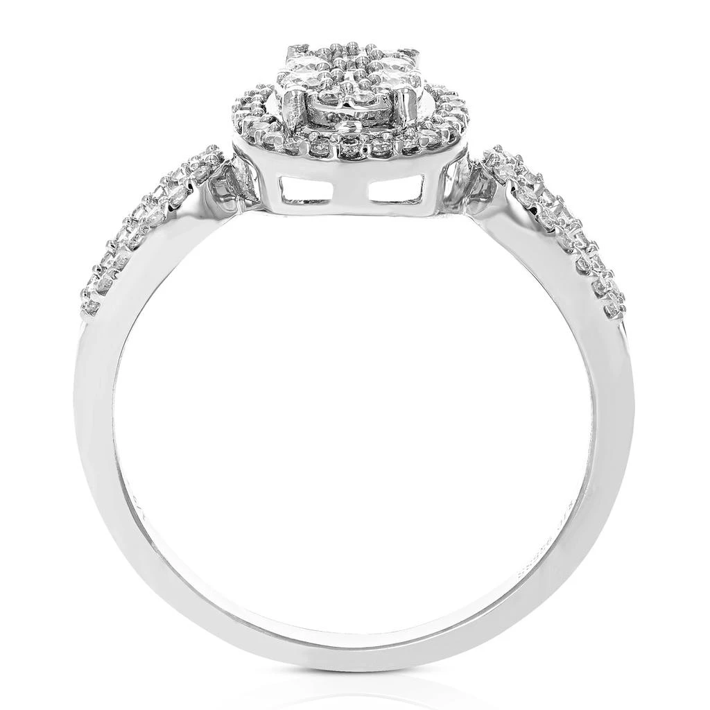 Vir Jewels 1/2 cttw Round Lab Grown Diamond Prong Set Engagement Ring .925 Sterling Silver 3