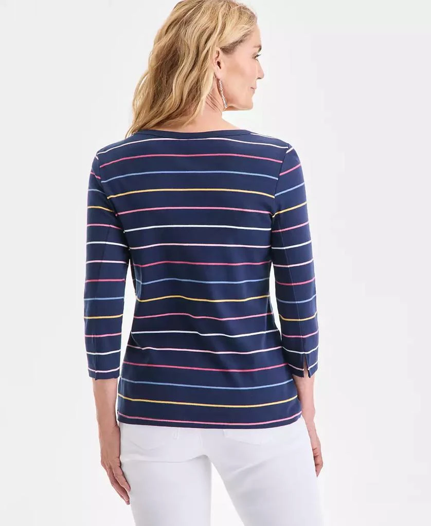Style 
Co Petite Pima Candy Boat Neck Pinstripe Top, Macy
s Exclusive 4