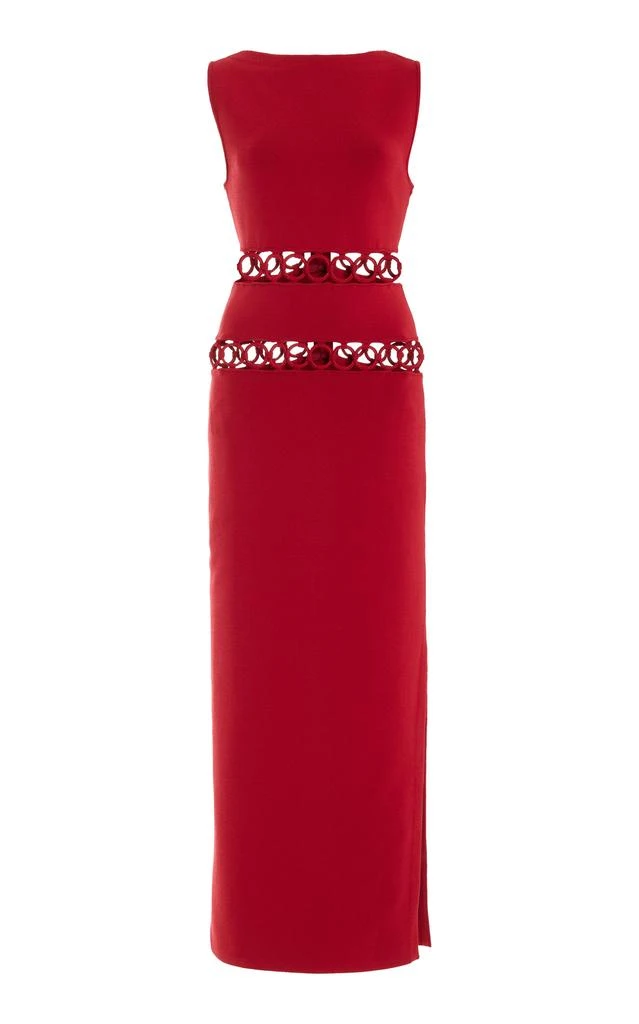 Cult Gaia Cult Gaia - River Cutout Knit Maxi Dress - Burgundy - L - Moda Operandi 1