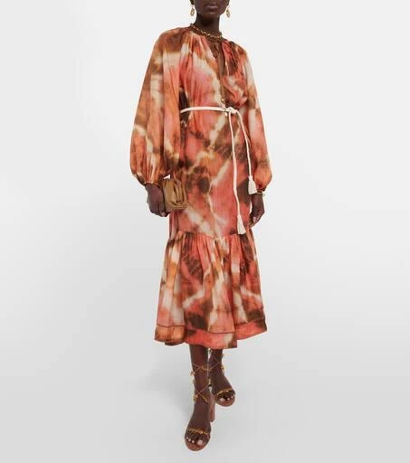 Zimmermann Vacay tie-dye silk midi dress 2