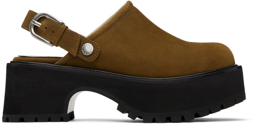 Marge Sherwood Tan 70's Clogs