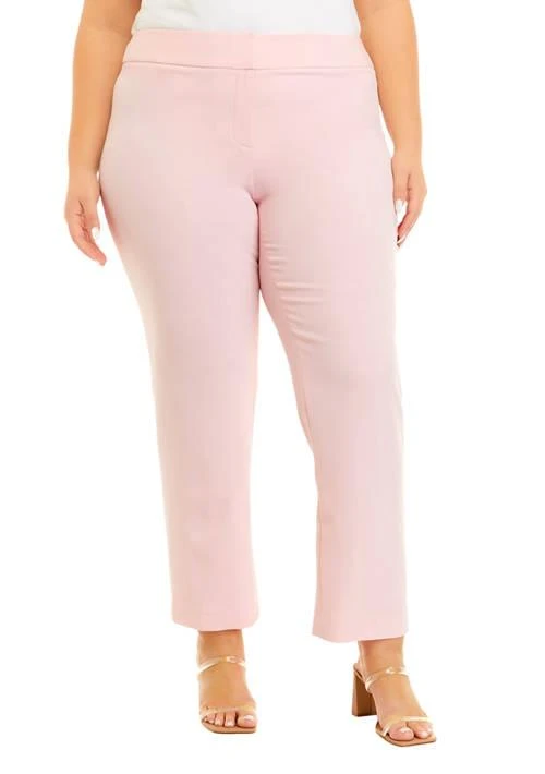 Kasper Plus Size Stretch Crepe Slim Leg Pants 1