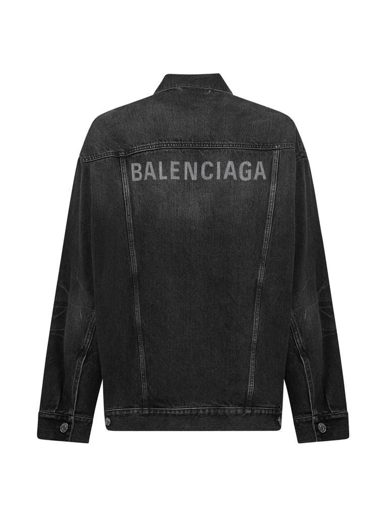 Balenciaga Balenciaga Logo Printed Oversized Denim Jacket 2