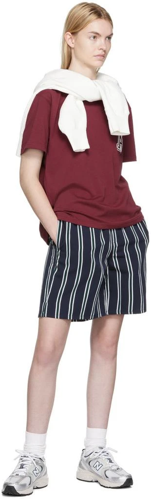 AMI SSENSE Exclusive Navy Viscose Shorts 4