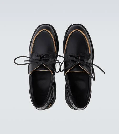 Sacai Leather platform boat shoes 4