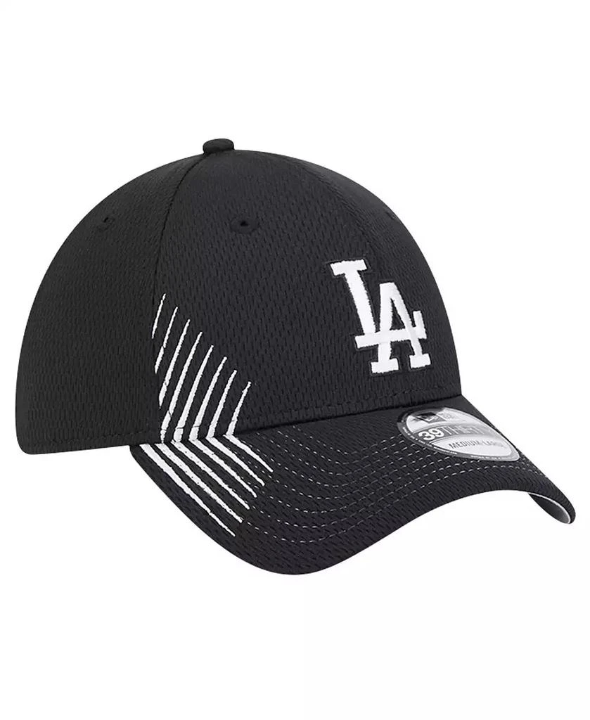 New Era Men's Black Los Angeles Dodgers Active Dash Mark 39THIRTY Flex Hat 3