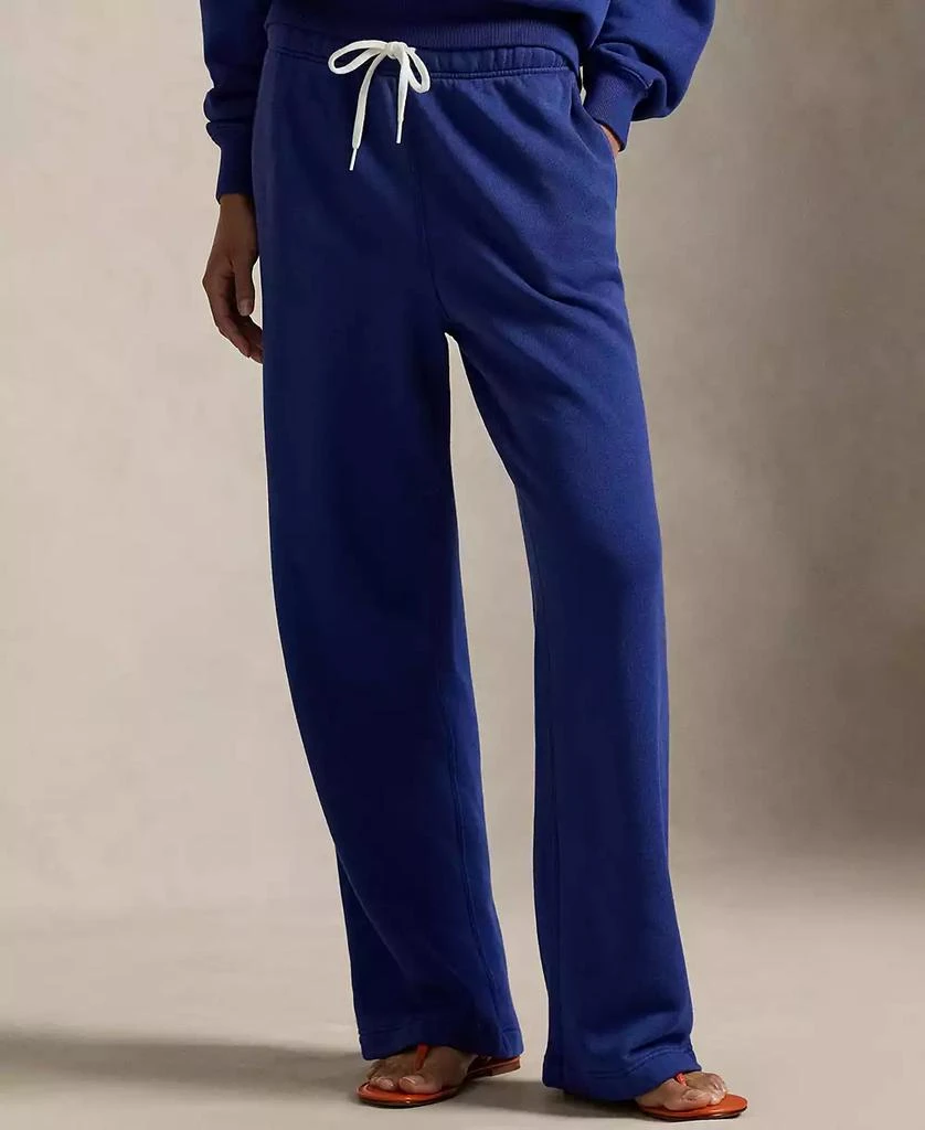 Ralph Lauren Women
s Drawstring Fleece Wide-Leg Sweatpant