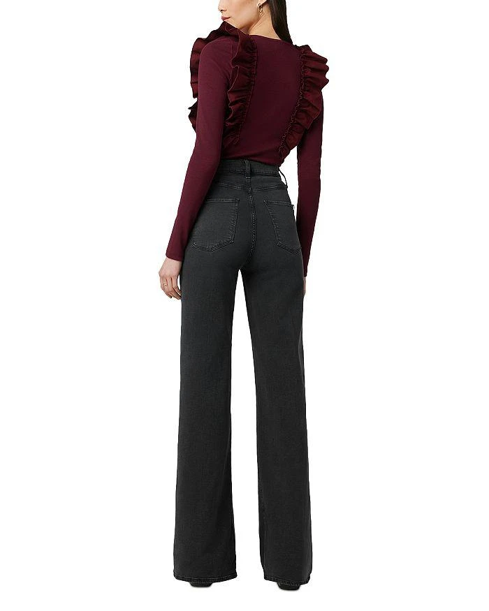 Joe's Jeans The Goldie Palazzo High Rise Wide Leg Jeans in Black Cat 6