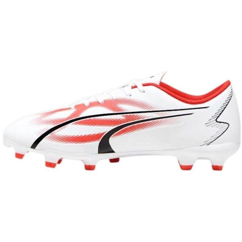 Puma Ultra Play FG/AG 107423-01 Mens US 12 White Fire Orchid Soccer Cleats TF349