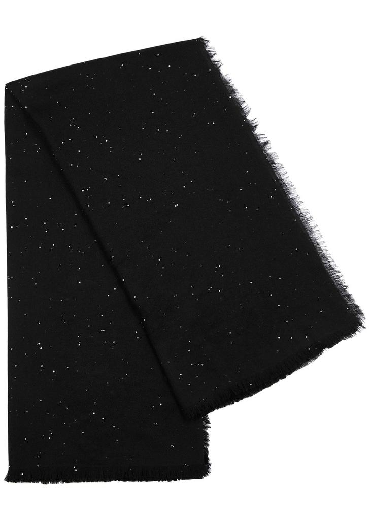 AMA Pure Starlight sequin-embellished cashmere scarf