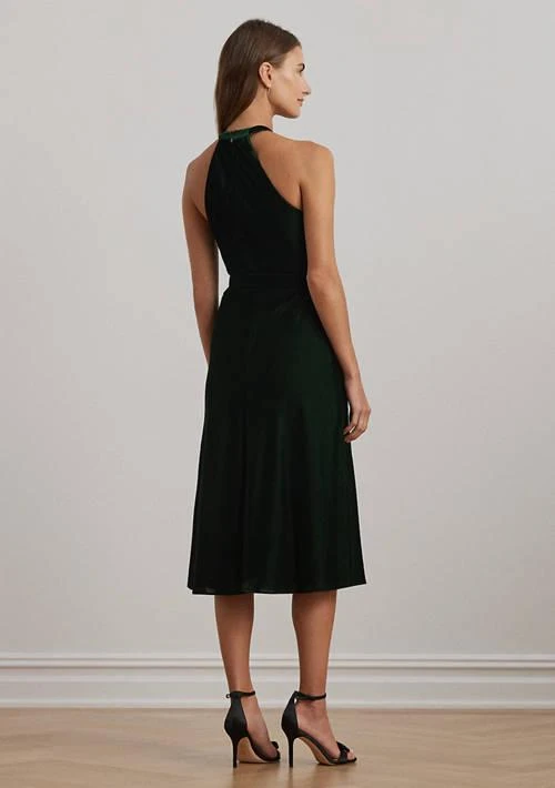 Ralph Lauren Ralph Lauren Belted Velvet Halter Dress 2