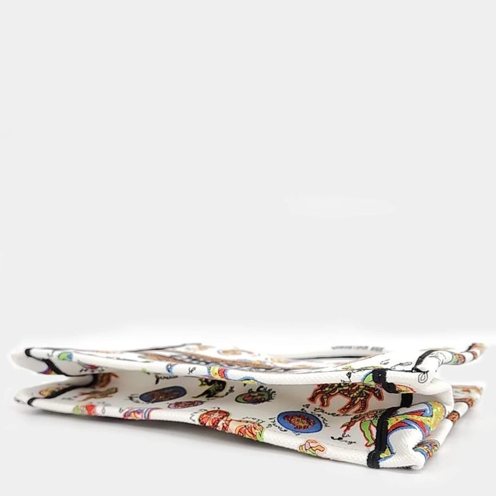 Dior Dior White/Multicolor Canvas Book Tote Bag 3