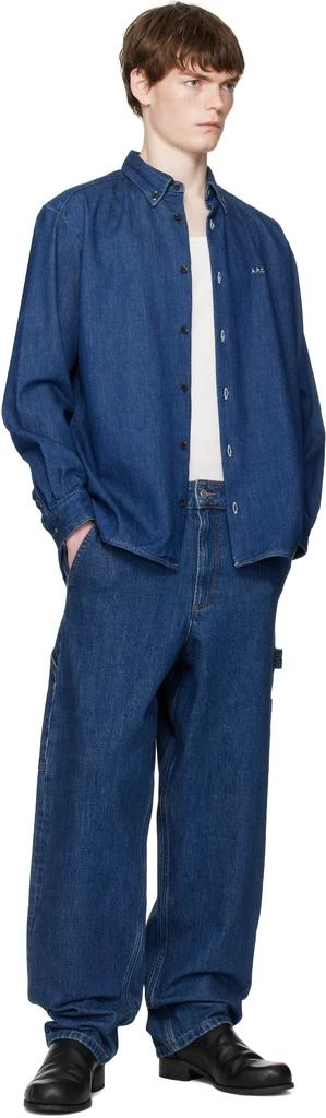 A.P.C. Blue Mathias Denim Shirt 4