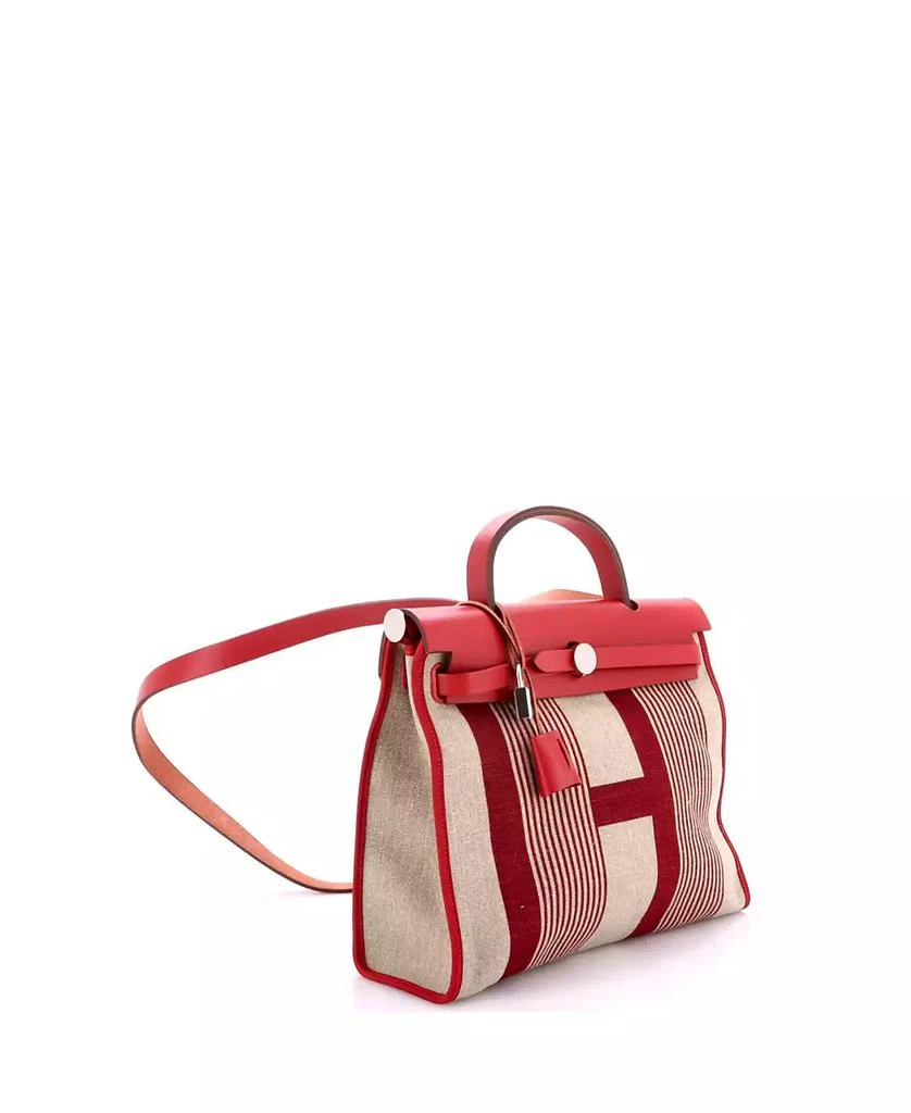 Pre-Owned HERMÉS Pre-Owned HERMÃ‰S 31 Herbag Zip H Vibration Toile and Leather 6