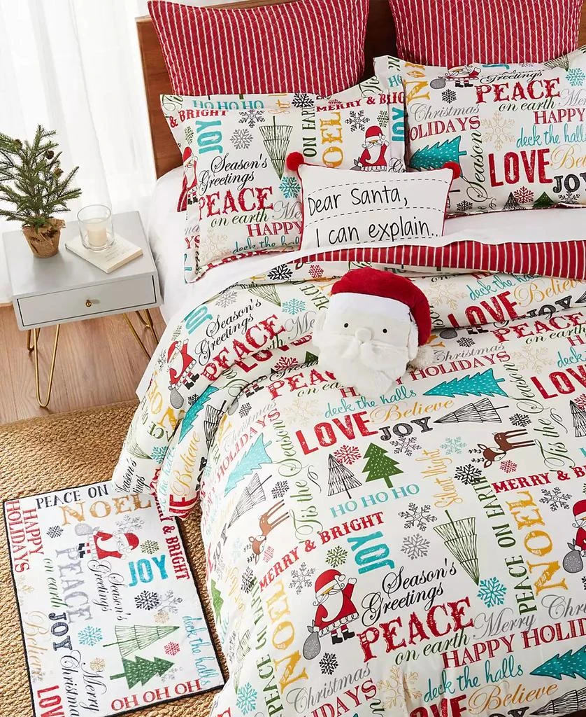 Levtex Merry Bright Santa Claus Lane Reversible 3-Pc. Duvet Cover Set 3
