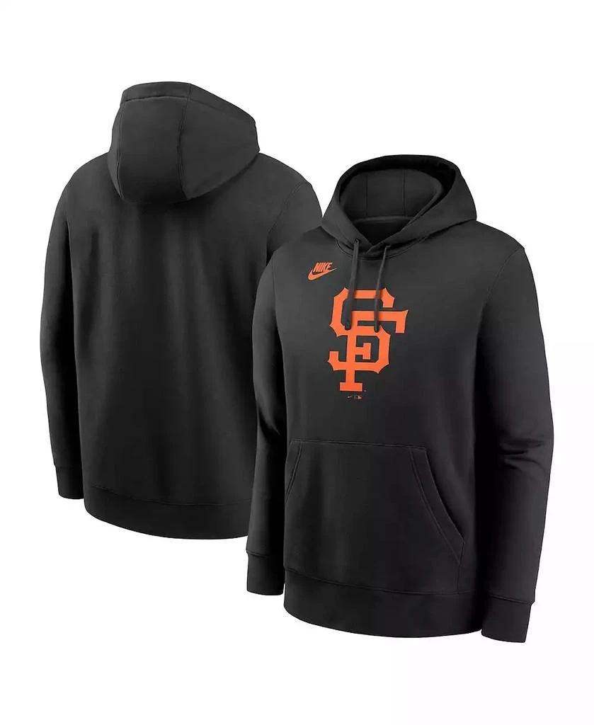 NIKE Men's Black San Francisco Giants Cooperstown Collection Logo Club Pullover Hoodie 1