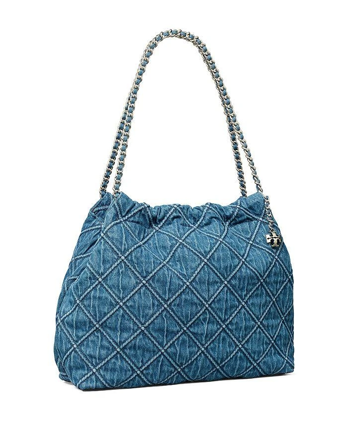 Tory Burch Fleming Denim Hobo Bag 4
