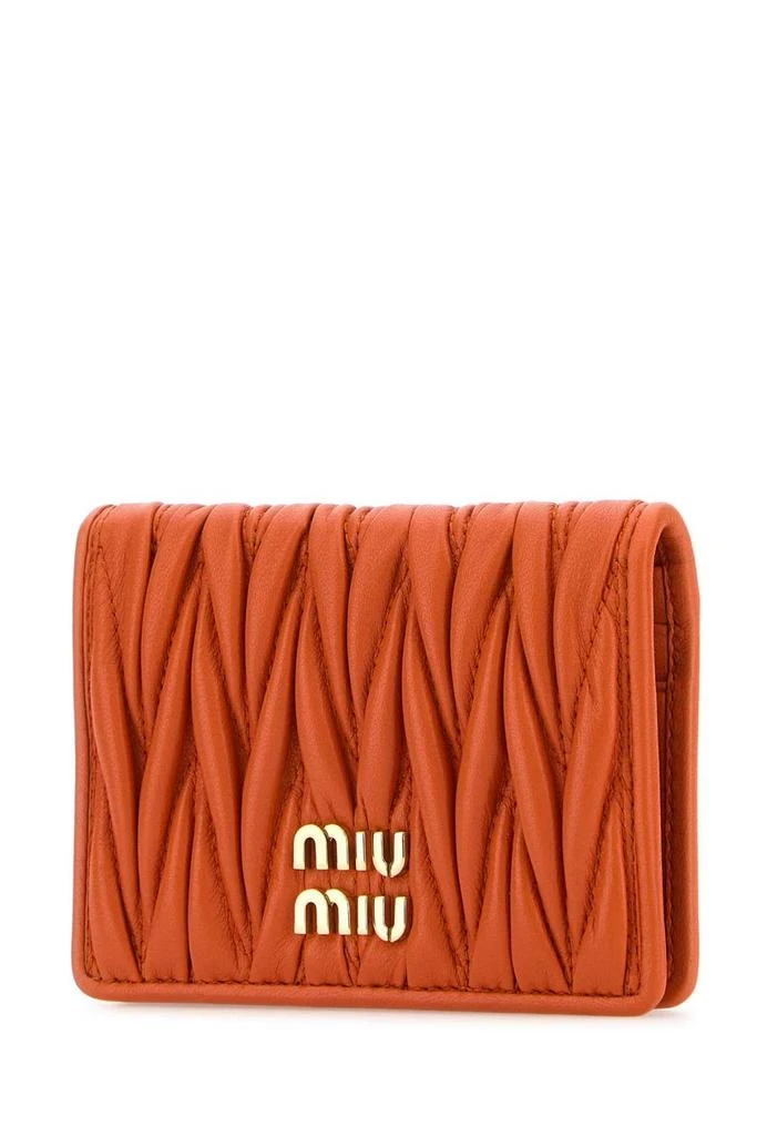 Miu Miu Miu Miu Logo-Lettering Matelassé Cardholder 3
