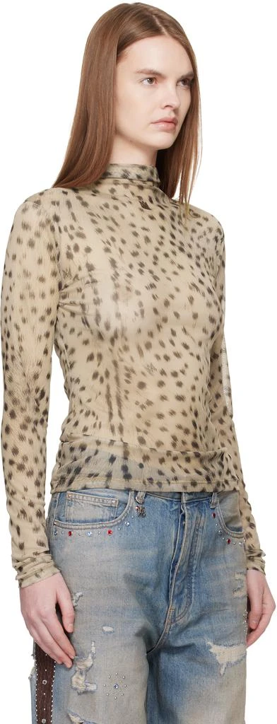AMIRI Beige Deer Long Sleeve T-shirt 2