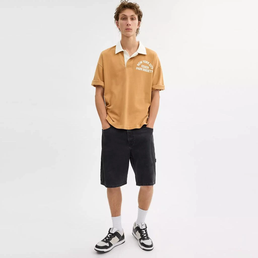 Coach Park Society Rugby Shirt In Organic Cotton 3