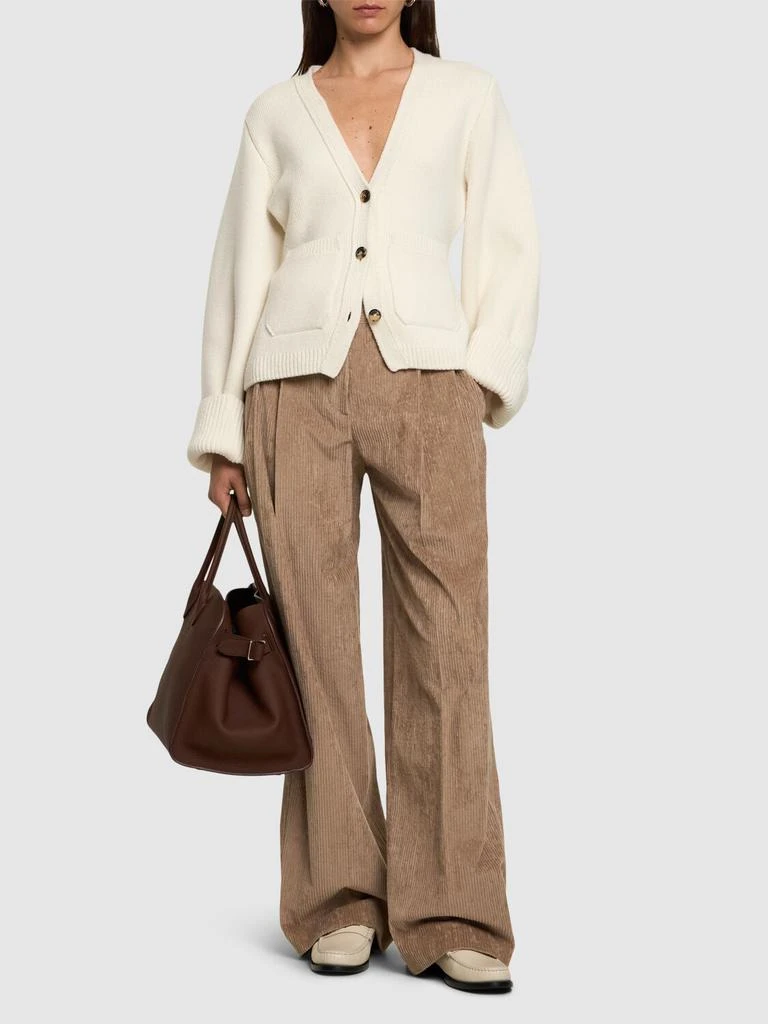 Brunello Cucinelli Seersucker Corduroy Wide Pants 1