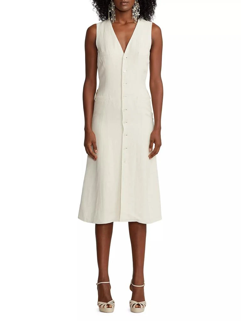 Ralph Lauren Berke Tailored Linen & Silk Dress 3