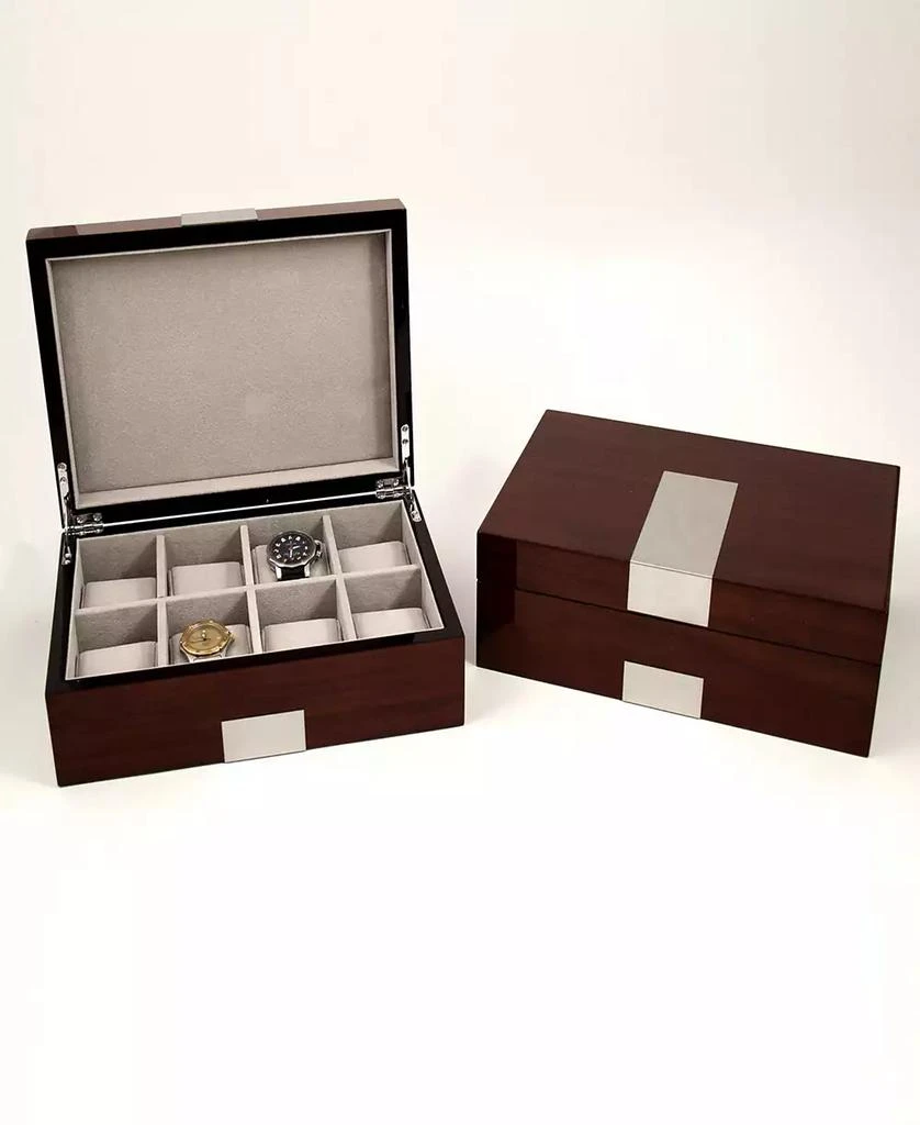 Bey-Berk Walnut Wood Watch Box 4