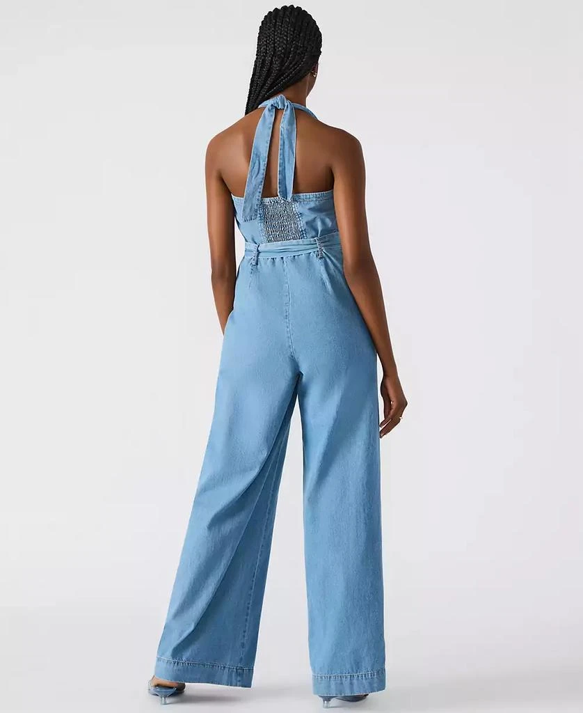 Steve Madden Women's Artie Denim Halter Jumpsuit 2
