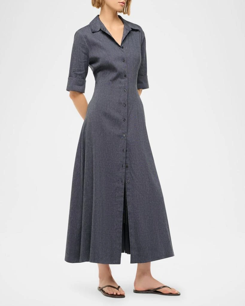 knee length dresses for ladies Joan Linen Dress - Chambray main image 0